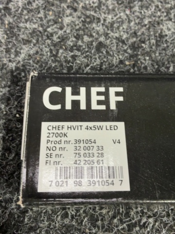 1605536-7 3 st belysningsarmaturer - SG Chef