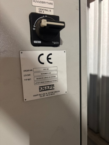 1605771-18 Inmatningssystem/Conveyor-system Knapp Maximove