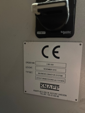 1605771-19 Inmatningssystem/Conveyor-system Knapp Maximove