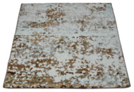 1604057 Handknuten persisk vintagematta - Kräm/brun, 135 x 170 cm
