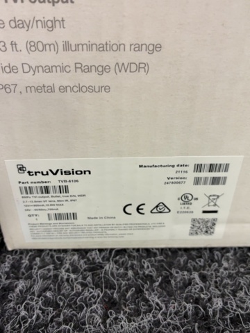 1604831-8 Övervakningskamera TruVision Bullet TVB-6106