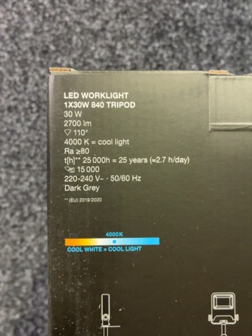 1605470-5 LED-Arbetslampa på stativ - Ledvance LED WORKLIGHT 1X30W 840 TRIPOD