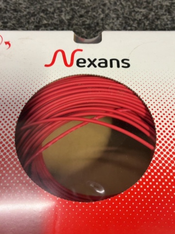 1604726-5 5 st Kopplingskablar Nexans RQ 1,0 mm² (H05Z1-K FT - 100m / rulle