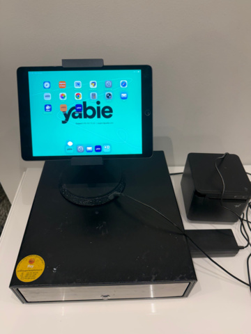 1406153-3 Yabie POS system with iPad, receipt printer and cash drawer