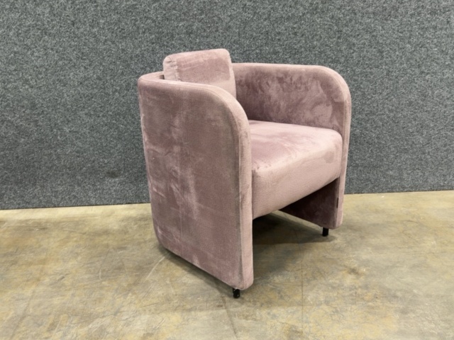 1605750-3 3 st Fåtölj COMFY Med ben, sammetstyg, ljuslila