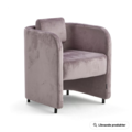 1605750-1 3 st Fåtölj COMFY Med ben, sammetstyg, ljuslila