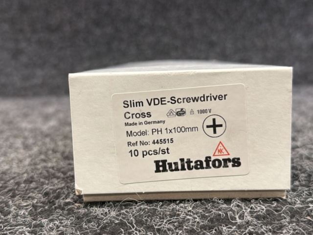 1605852-7 10 st VDE Phillips Skruvmejslar Hultafors 445515 PH 1x100mm