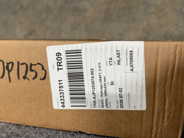1605765-3 Hyllvagn CRAFT 3 st hyllplan, 1000x425 mm