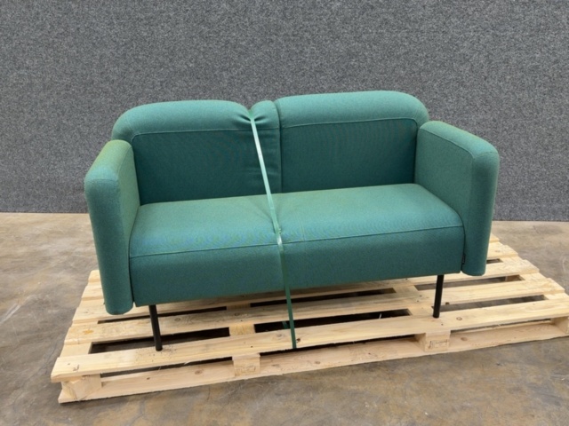 1605769-2 Soffa VARIETY 2-sits, tyg Blues CSII, grönturkos