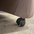 1605895-4 2 st Fåtölj COMFY Med hjul, ulltyg, silvergrå/laxrosa