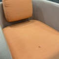1605895-6 2 st Fåtölj COMFY Med hjul, ulltyg, silvergrå/laxrosa