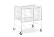 1605888 Mesh basket trolley VAN White