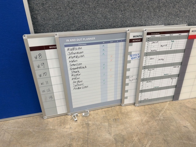 1605947-3 7 st Kontors- och planeringstavlor