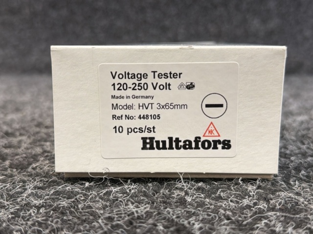 1606247-6 10 st Testmejslar Hultafors 448105 HVT 3x65mm120x250 volt