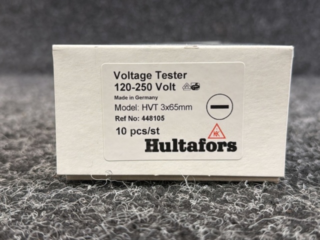 1606247-7 10 st Testmejslar Hultafors 448105 HVT 3x65mm120x250 volt