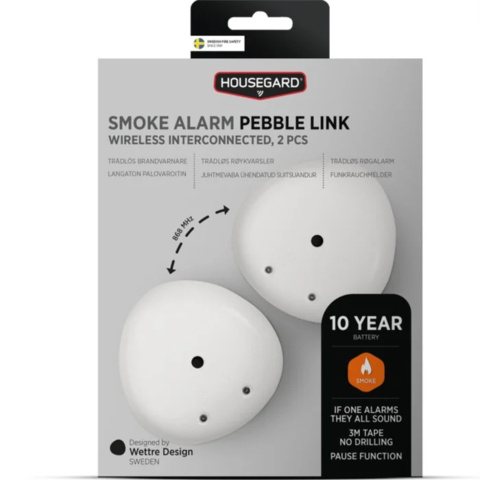 1605556-1 3 st Förpackningar brandvarnare, Housegard Pebble Link