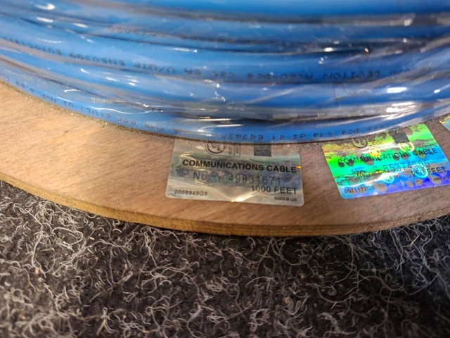 1603790-4 Nätverks-/kommunikationskabel Cat 6A U/UTP Dca 500 m