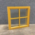 1604890-2 Fast fönster 3-glas trä 6x6 trä, gul
