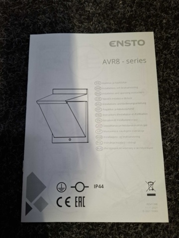 1604842-6 Väggarmatur exteriör Ensto AVR8.114LA