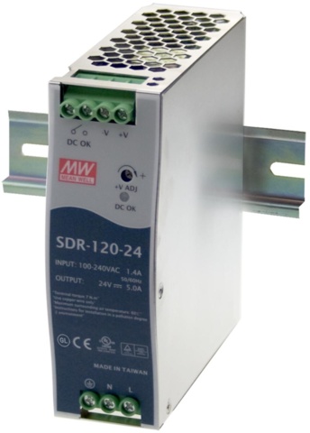 1604823-1 3 st Nätaggregat DIN 24VDC 5A SDR-120-24