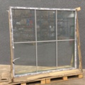 1608534-2 Fast fönster 3-glas trä/alu 20x21, ljusgrå utsida, grön insida