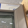 1608534-6 Fast fönster 3-glas trä/alu 20x21, ljusgrå utsida, grön insida