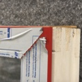 1605684-8 Fast fönster 3-glas 20x16, röd utsida, vit insida - träfönster