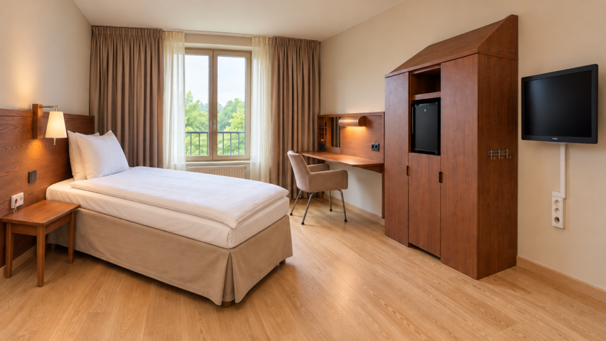 1608587-1 Hotellrum, singelrum, 2 st, demonterat/packat på lager