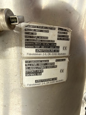 1566760-7 Kokgryta – Jøni Foodline Multi-Mix Typ 80 L