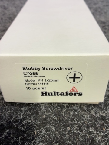 1606679-7 10 st Stubby Phillips skruvmejsel Hultafors PH 1 x 25