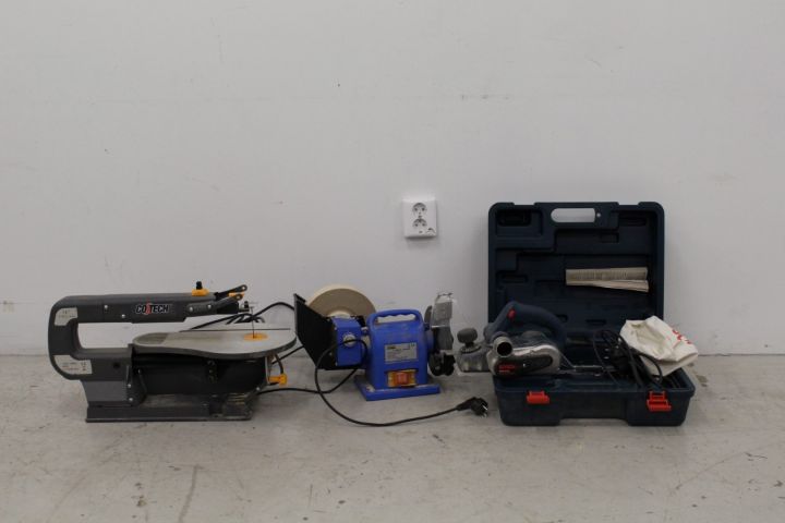 263701-1 Elverktyg handhyvel Bosch, kontursåg och bänkslip