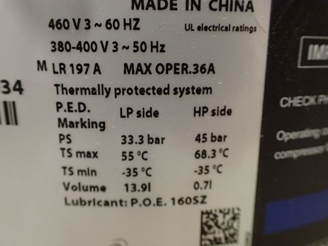 278724--1 New compressor for refrigeration Danfoss sh184a4alc