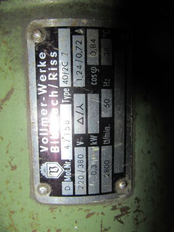 287990-2 Setting / Grinding Machine Vollmer