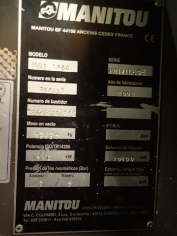 312093-8 Pallet Trucks Manitou MRT 1850 Turbo