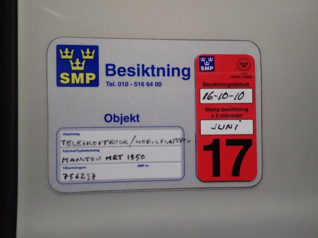 312093-10 Pallet Trucks Manitou MRT 1850 Turbo