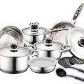 337977-1 ROYALTY LINE 16-PIECE stainless steel cookware - Stainless Steel Lid