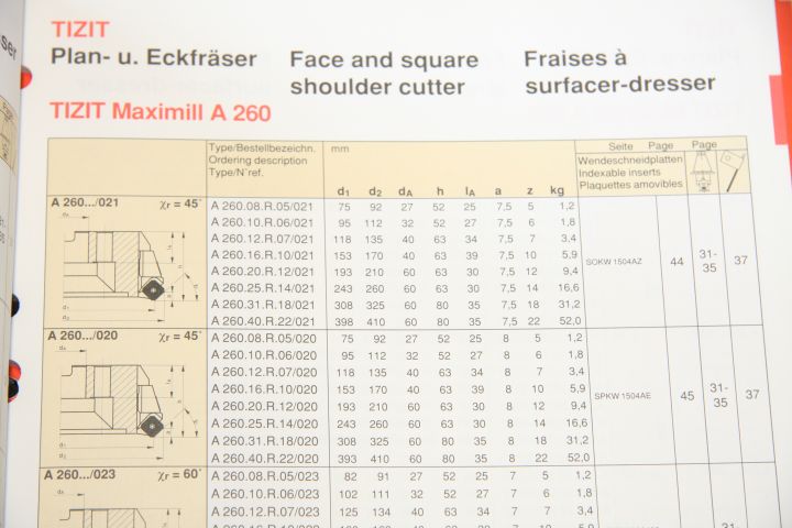 348359--1 Fräshuvud TIZIT Maximill A 260.16.R10/021 begagnat