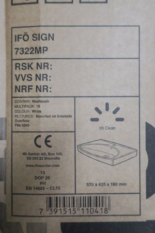 357719-7 Tvättställ med kommod Ifö sign 7322