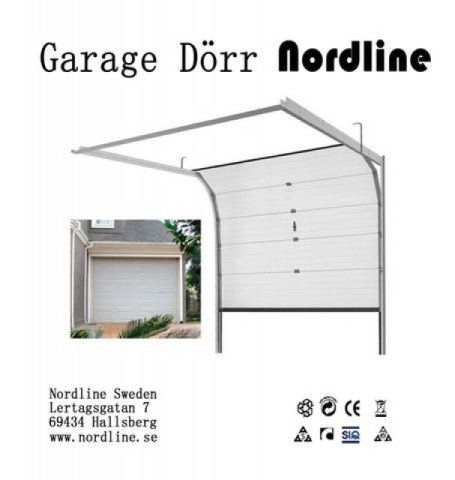 363184-4 Nordline Garageport 2500x2150mm grå liggande panel (NY)