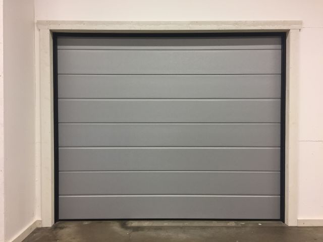 363184-1 Nordline Garageport 2500x2150mm grå liggande panel (NY)