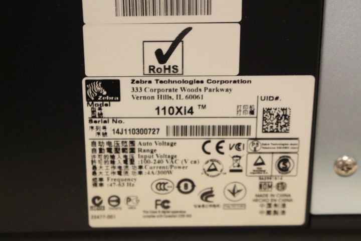363794-4 Etikettskrivare Zebra 110 Xi 4 Plus