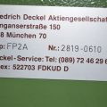 364424--52 Milling machine, Deckel FP2A