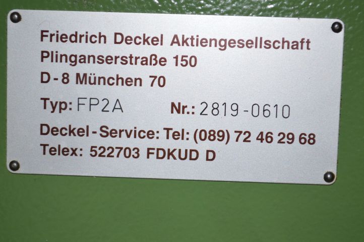 364424--52 Milling machine, Deckel FP2A