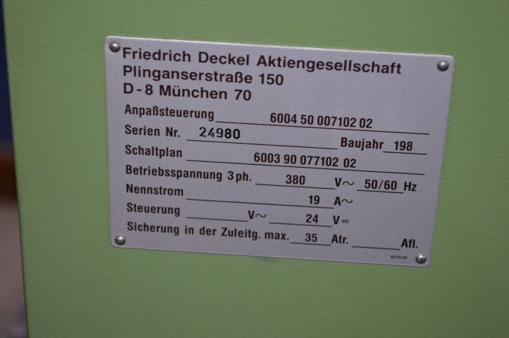 364424--45 Milling machine, Deckel FP2A