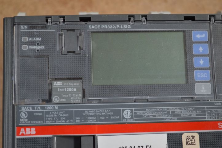 364429--19 1200 Amp circuit breaker