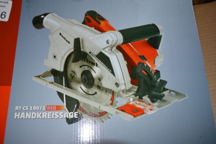 364283-2 Hand-Held Circular Saw, Einhell RT-CS 190/1 red. Unused. Shipping may be arranged