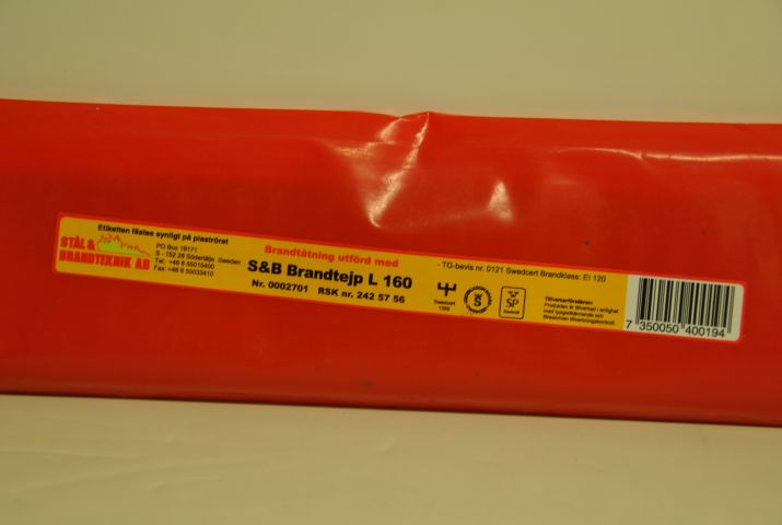 349046-0 Fire tape, S&B Brandtejp L160
