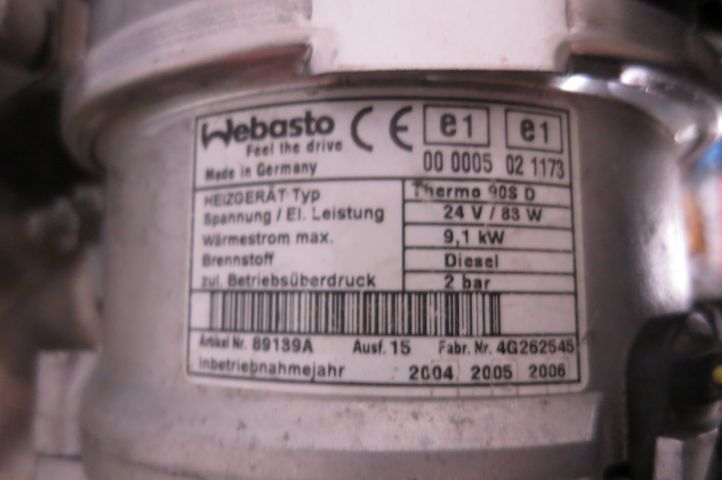 366308-7 Heater Webasto Thermo 90S
