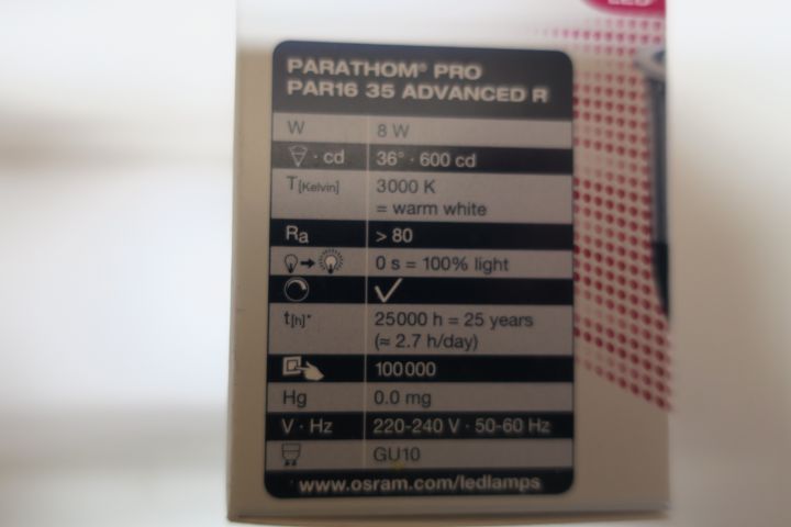 369121-6 10st Osram Parathom Pro Par16 35 Advanced R (Fri frakt)