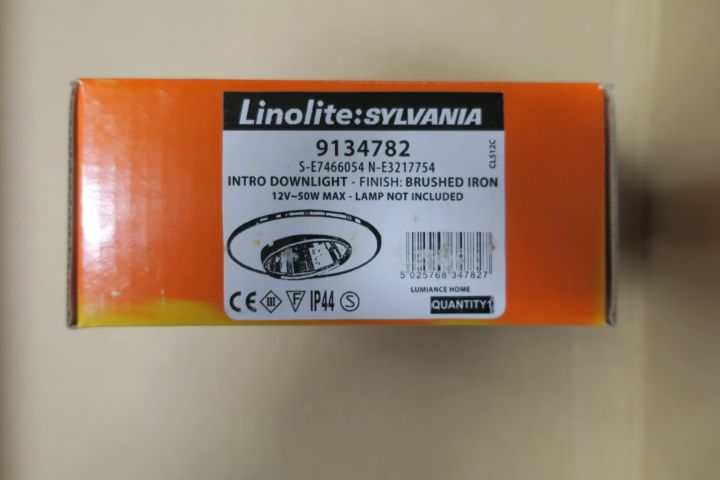 369581-3 10st Sylvania Linolite Intro downlight  Brushed Iron (Fri frakt)